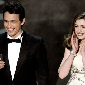 James Franco and Anne Hathaway at the 2011 Oscars James Franco and Anne Hathaway at the 2011 Oscars